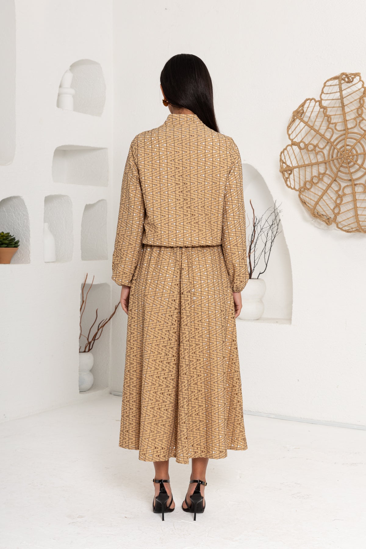 SÜTLÜ KAHVE DANTEL DETAY ETEKLİ TAKIM