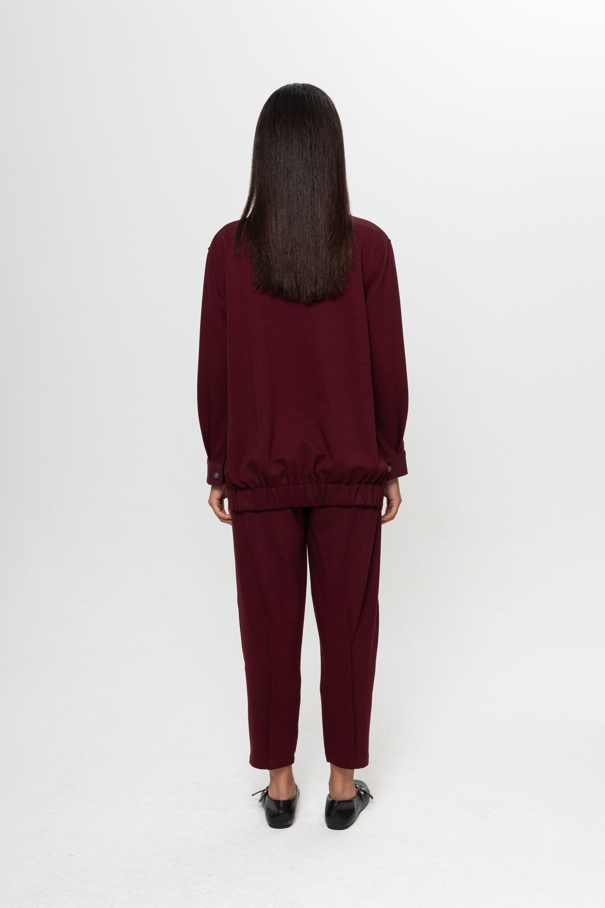 BORDO OYSHO ÖNÜ PATLI PANTOLON TAKIM