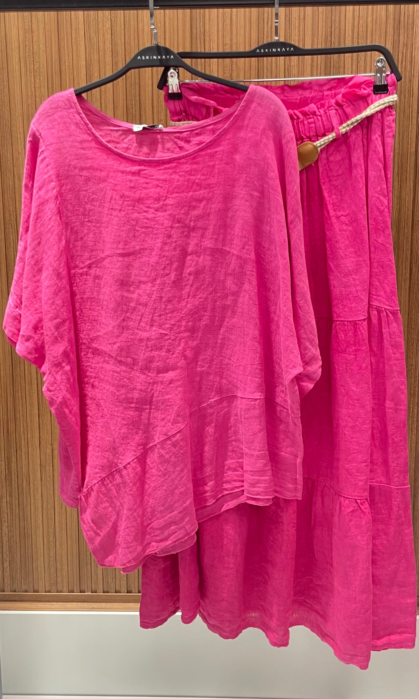 PEMBE KETEN ETEKLİ TAKIM