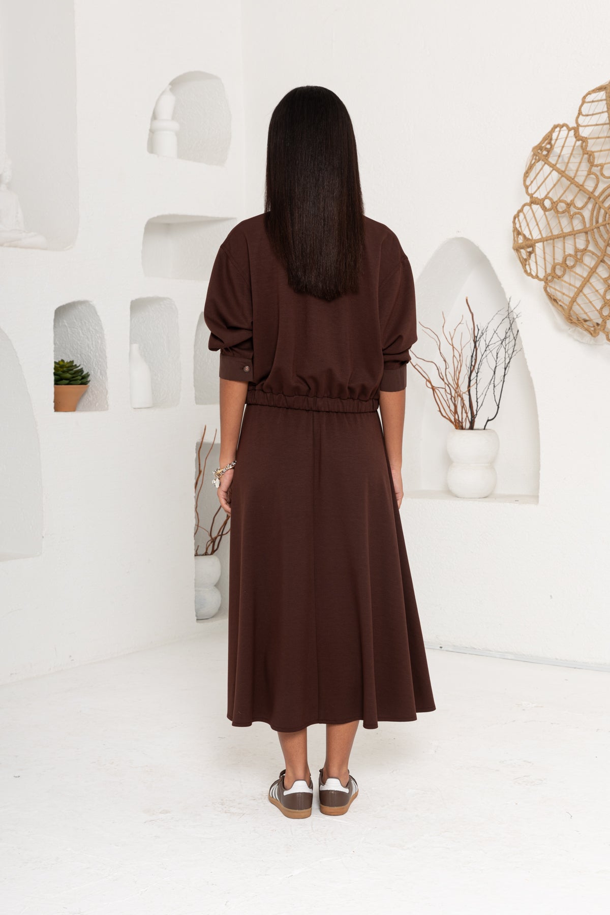 KAHVE OYSHO ÖNÜ PATLI ETEK TAKIM