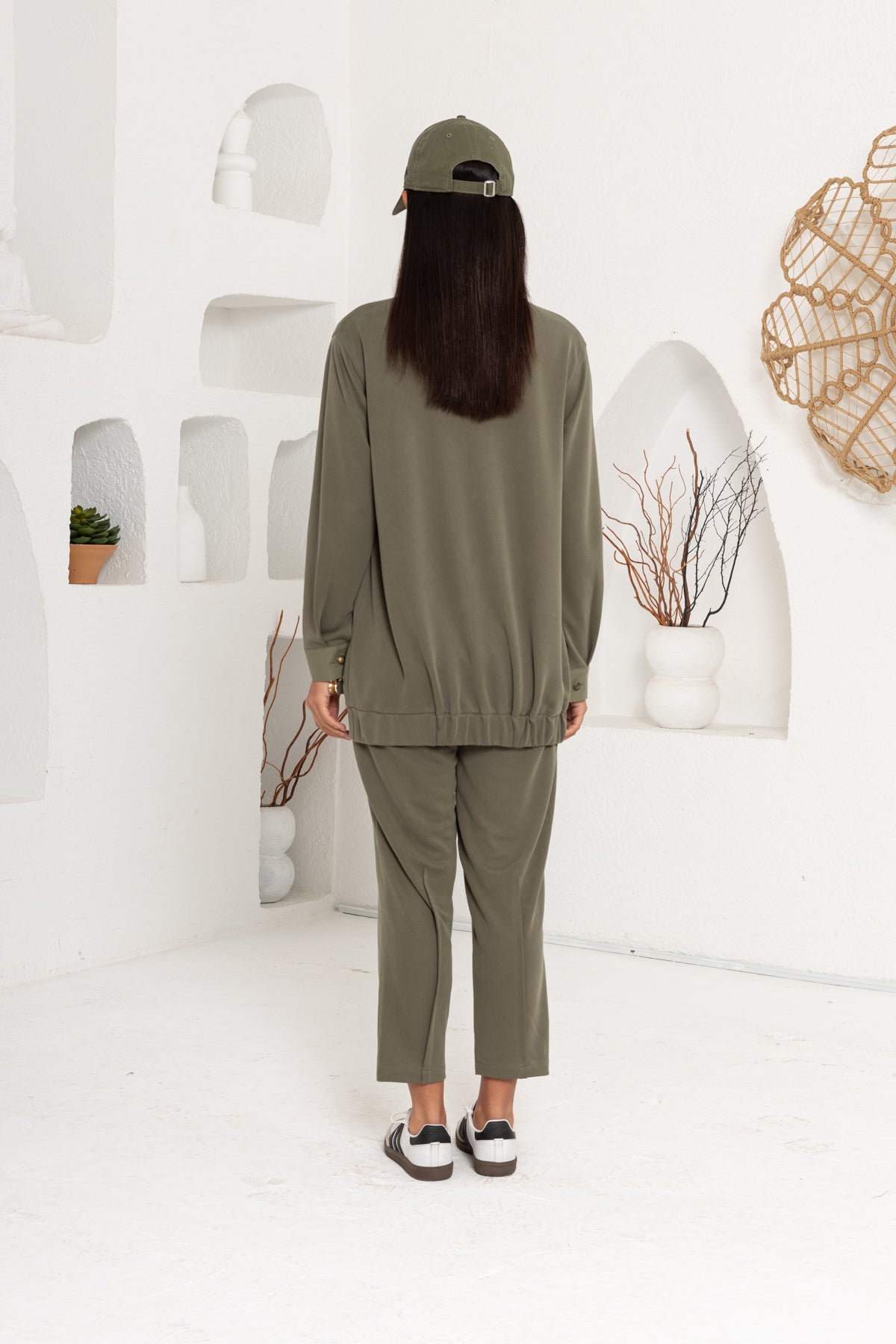 HAKİ OYSHO ÖNÜ PATLI PANTOLON TAKIM