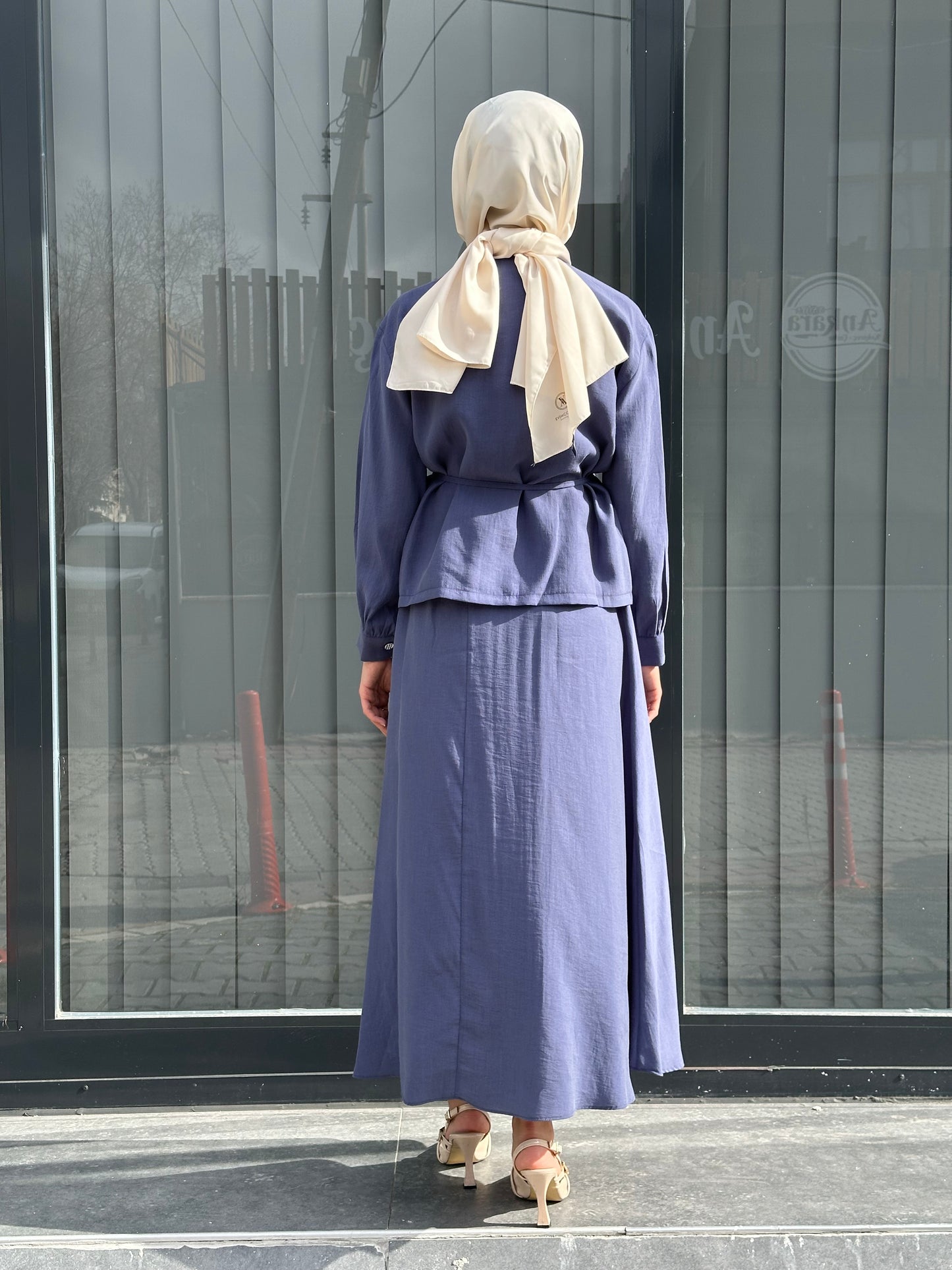 İNDİGO TAŞLI ETEKLİ TAKIM