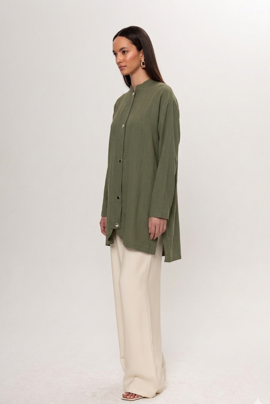 YEŞİL ÖNDEN ÇITÇITLI GÖMLEK KAP