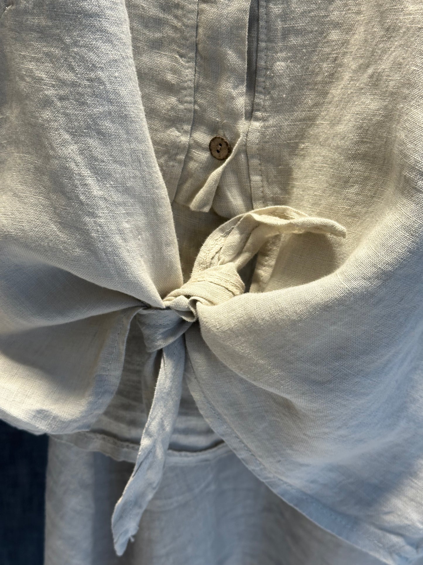 BEJ ÖNÜ BAĞLAMALI KETEN ETEK TAKIM