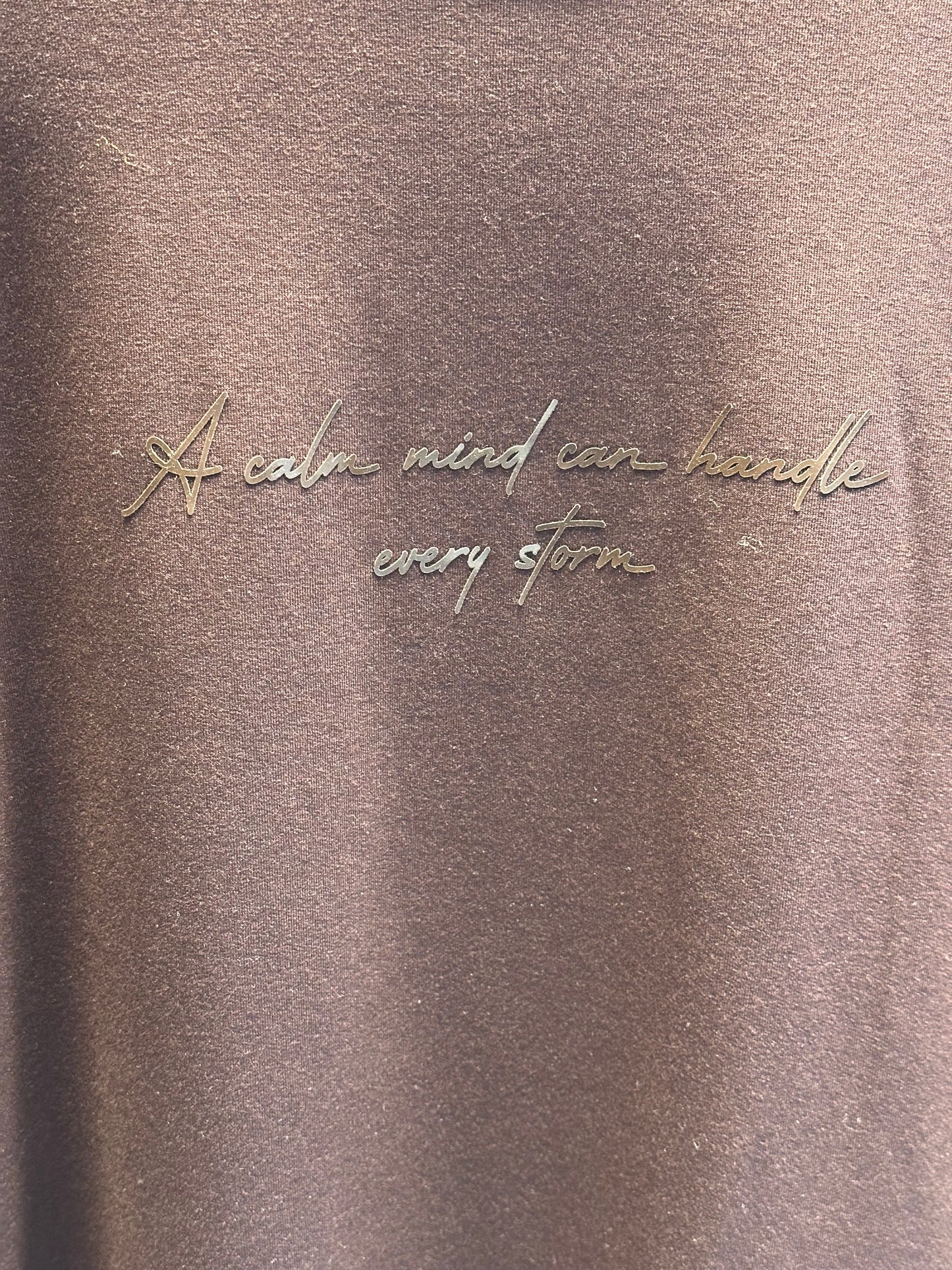 KAHVE PARLAK TANATON BASKILI BASİC SWEAT