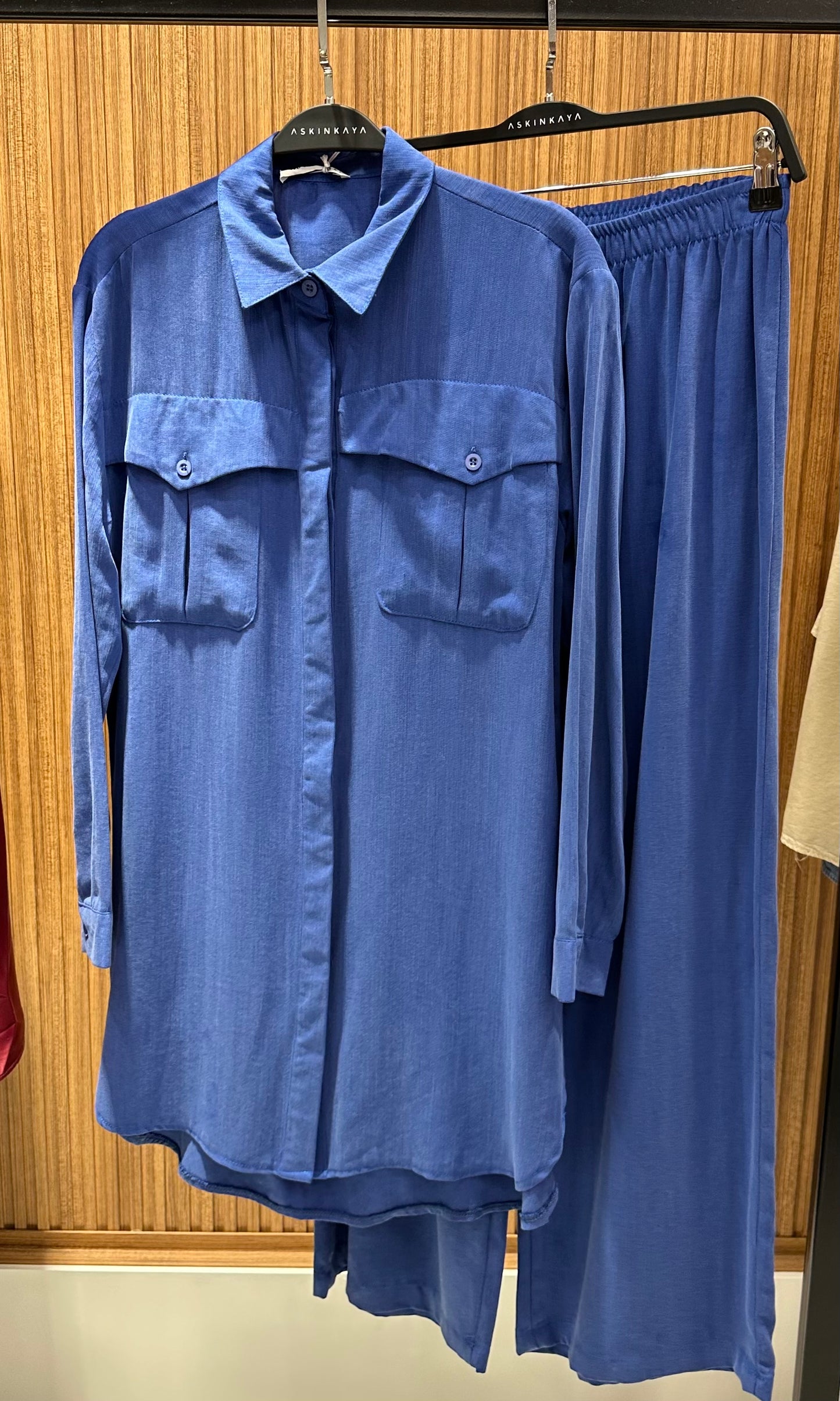 INDIGO İKİ CEPLİ TENSEL PANTOLON TAKIM