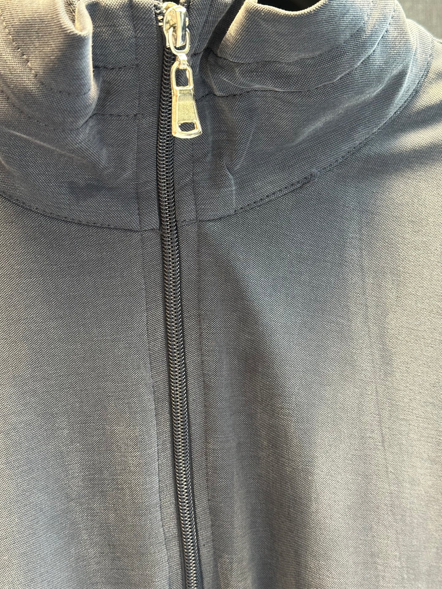 LACİVERT DİK YAKALI FERMUARLI PANTOLON TAKIM