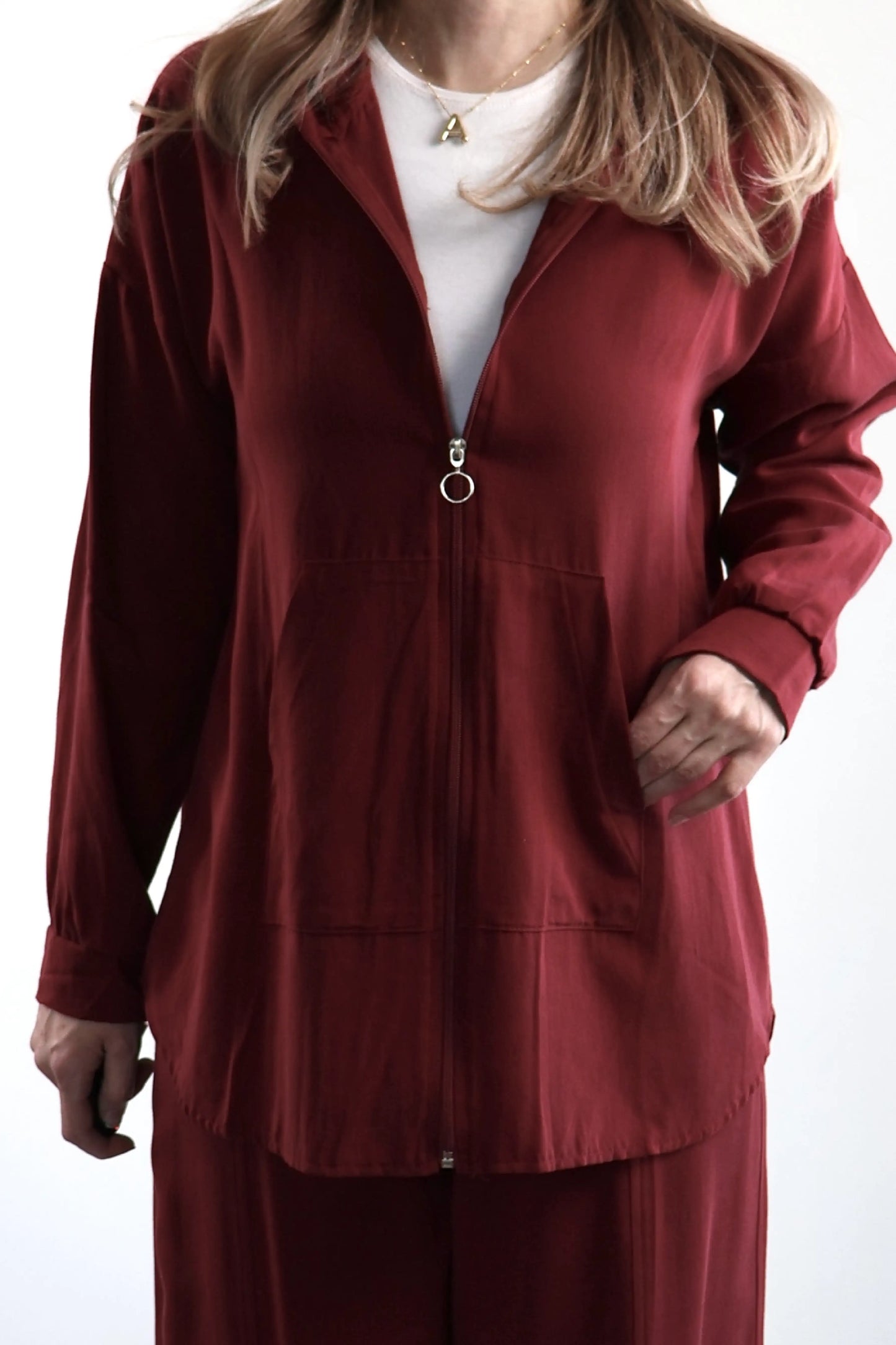 BORDO KAPÜŞONLU JOGGER TAKIM