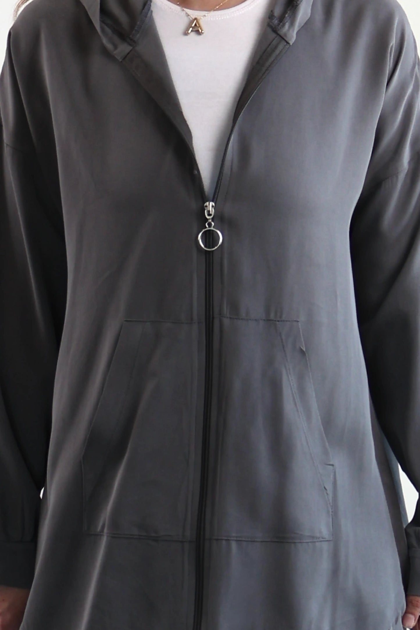 GRİ KAPÜŞONLU JOGGER TAKIM