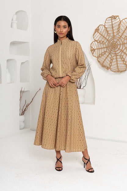 SÜTLÜ KAHVE  DANTEL DETAY ETEKLİ TAKIM