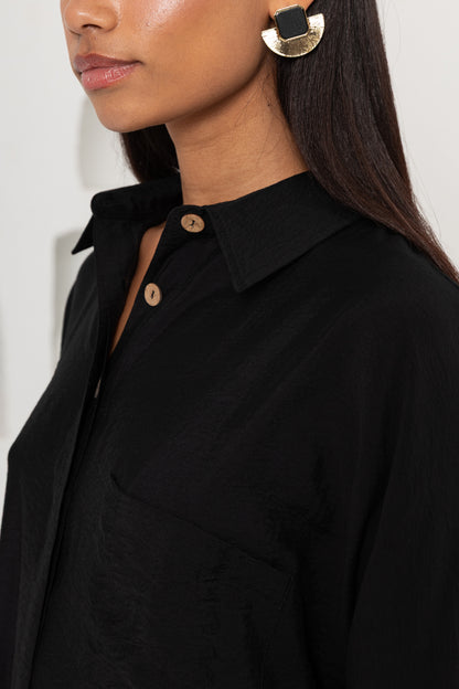 SİYAH ZIMBA DETAYLI PANTOLON TAKIM