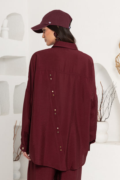 BORDO ZIMBA DETAYLI PANTOLON TAKIM