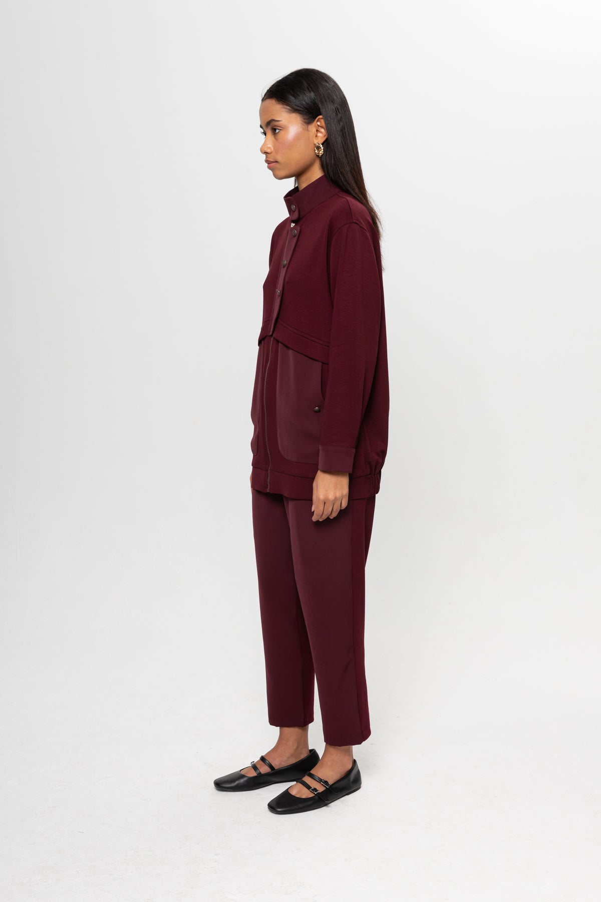 BORDO OYSHO ÖNÜ PATLI PANTOLON TAKIM