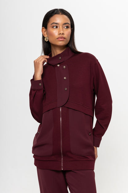 BORDO OYSHO ÖNÜ PATLI PANTOLON TAKIM