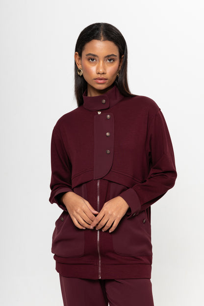 BORDO OYSHO ÖNÜ PATLI PANTOLON TAKIM