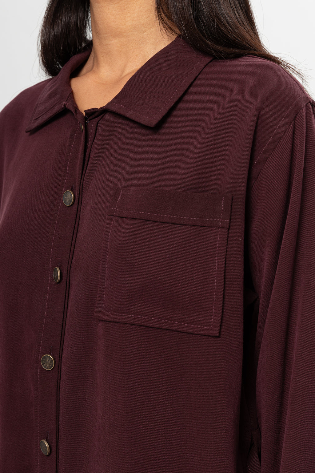 BORDO  ÜÇ CEPLİ MODAL PANTOLON TAKIM