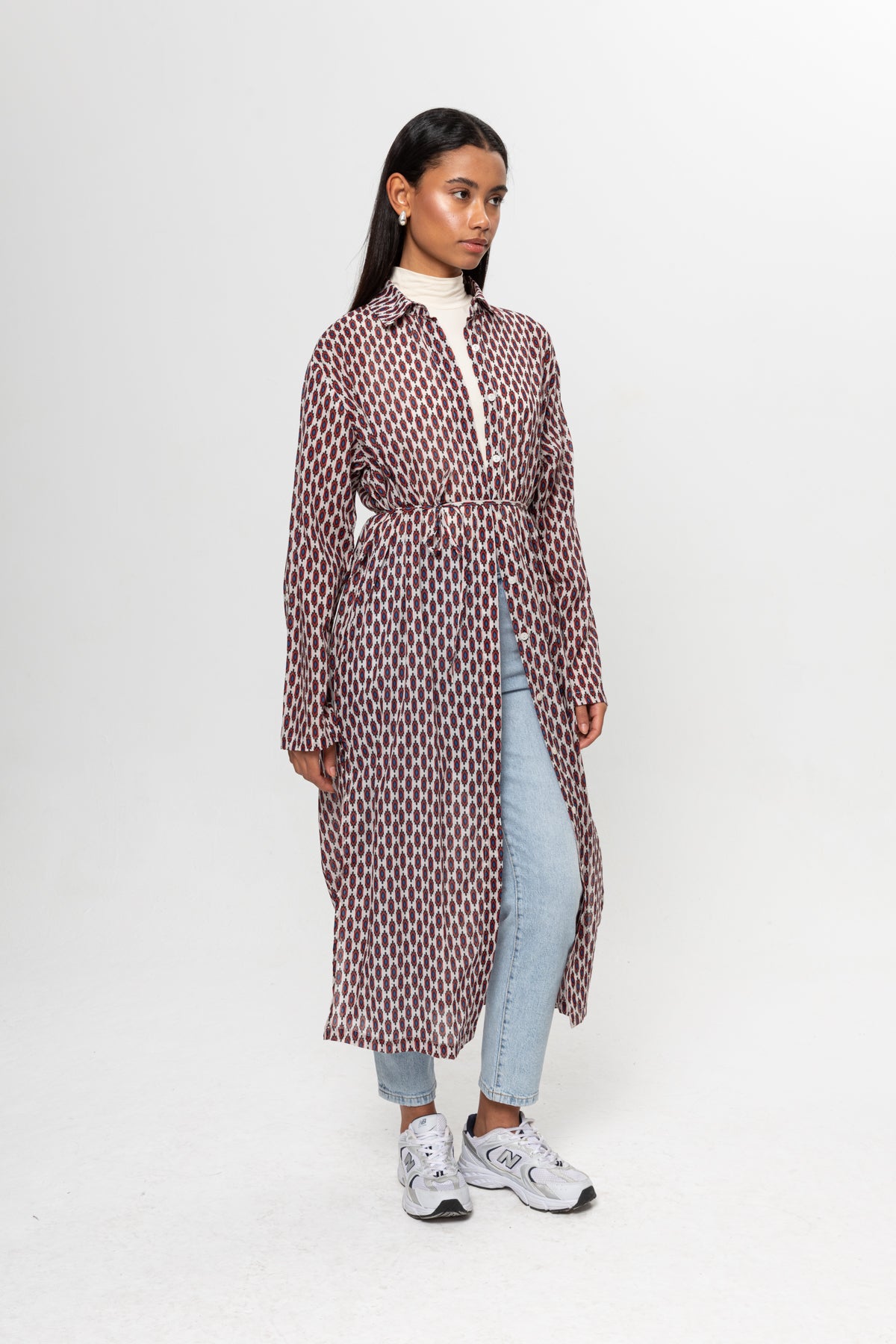 BEJ RENKLİ GÖMLEK ELBİSE