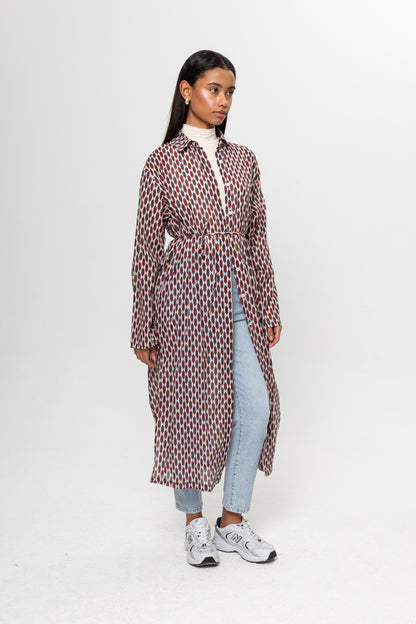 BEJ RENKLİ GÖMLEK ELBİSE