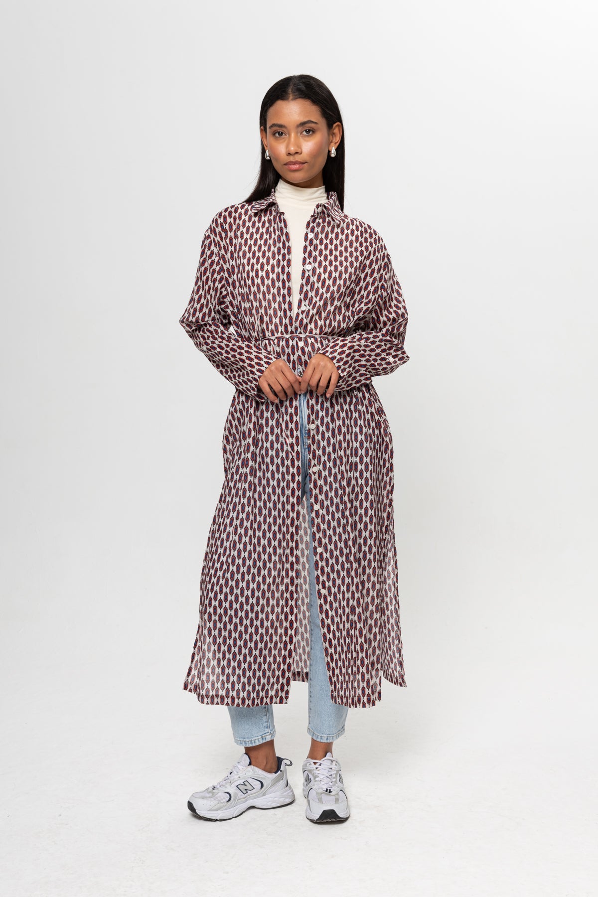 BEJ RENKLİ GÖMLEK ELBİSE