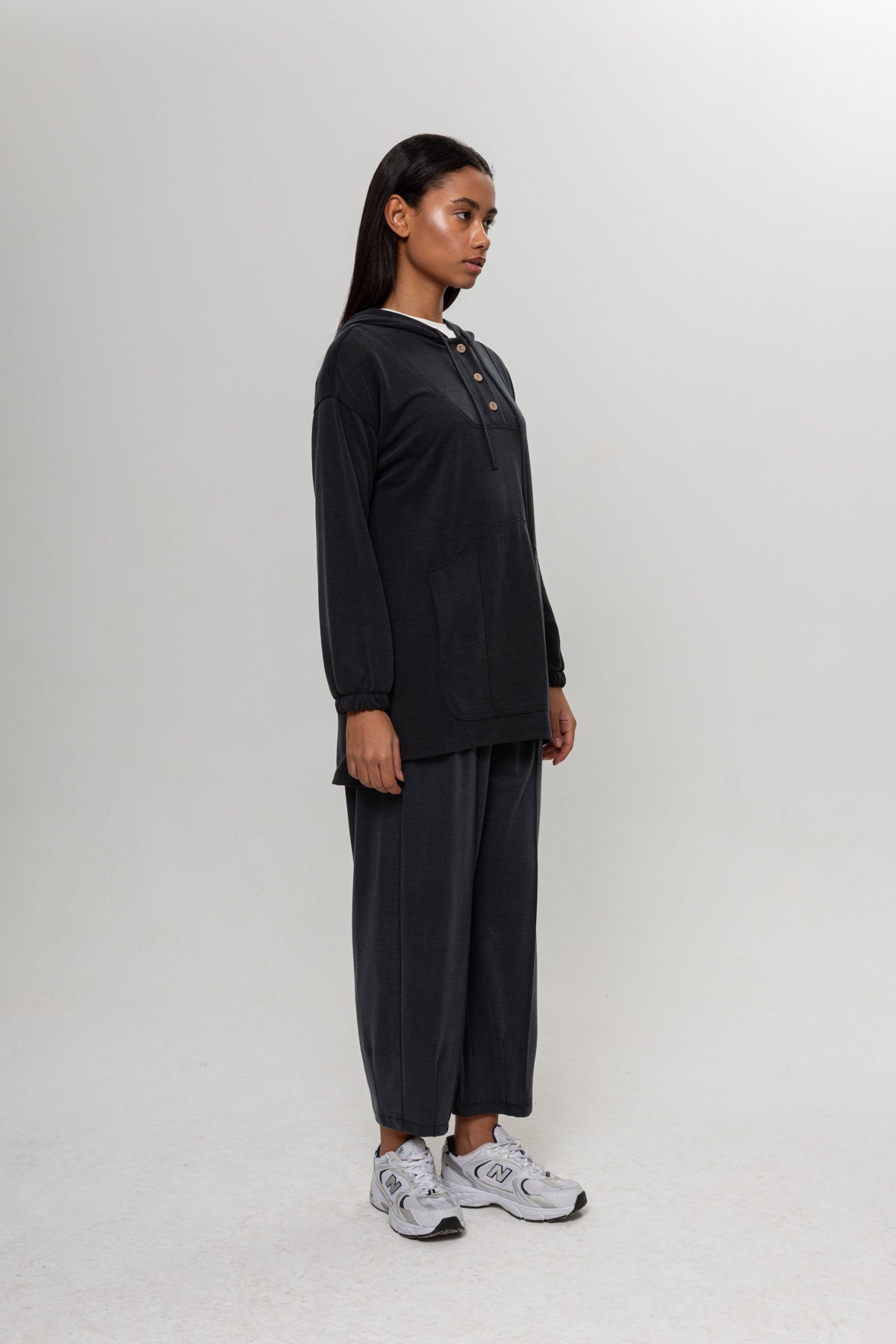 ANTRASİT ÖNDEN DÜĞMELİ İKİLİ TAKIM