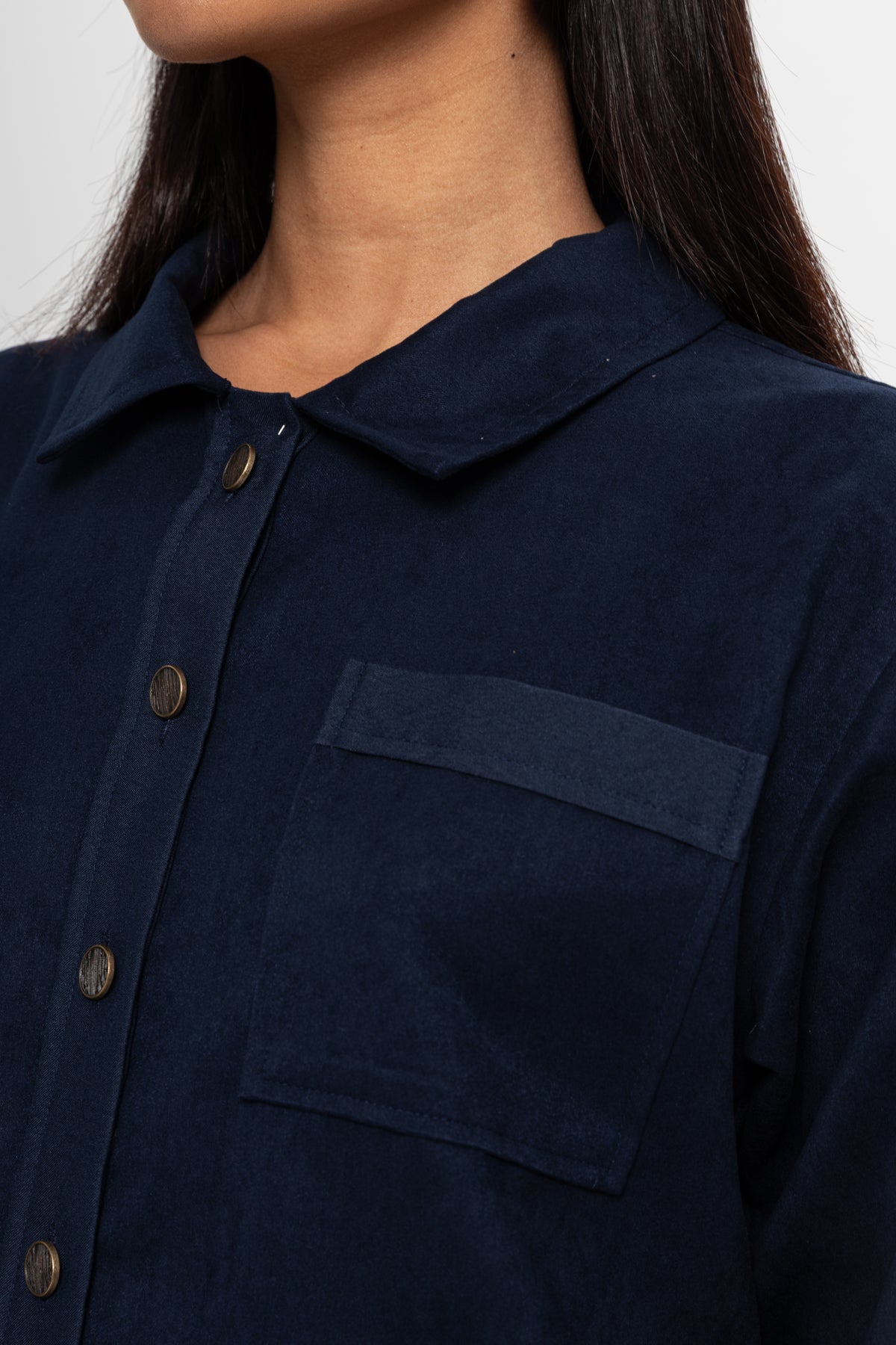 LACİVERT SÜET  ÜÇ CEPLİ PANTOLON TAKIM