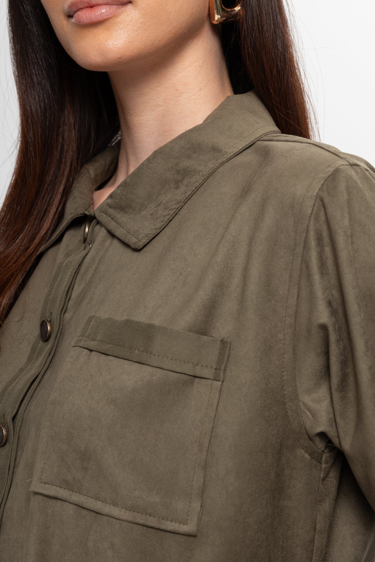 HAKİ SÜET  ÜÇ CEPLİ PANTOLON TAKIM