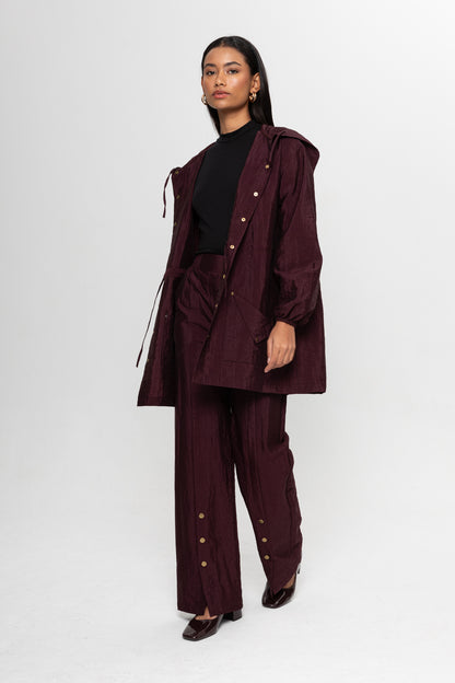 BORDO ÖNÜ ÇITÇITLI PANTOLON TAKIM