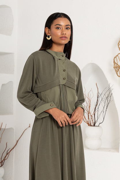 HAKİ OYSHO ÖNÜ PATLI ETEK TAKIM