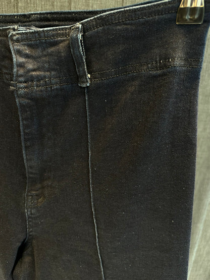 KOYU DENİM ÖNÜ ÇIMALI KOT PANTOLON