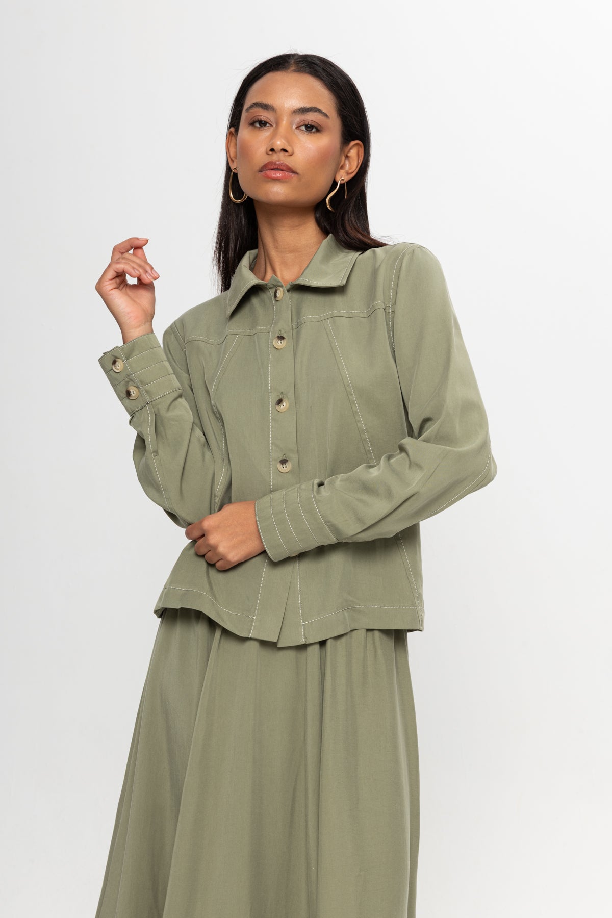 ÇAĞLA ÇİZGİLİ ETEK TAKIM