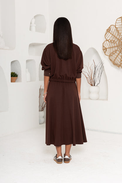 KAHVE OYSHO ÖNÜ PATLI ETEK TAKIM