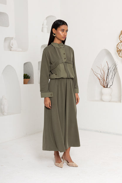 HAKİ OYSHO ÖNÜ PATLI ETEK TAKIM