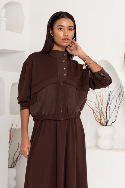 KAHVE OYSHO ÖNÜ PATLI ETEK TAKIM