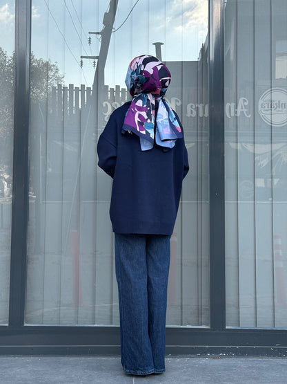 LACİVERT ÖNÜ GOLD DÜĞMELİ HIRKA