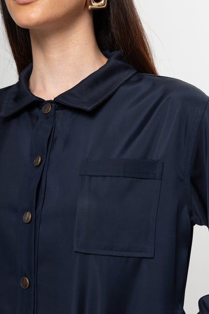 LACİVERT ÜÇ CEPLİ PANTOLON TAKIM