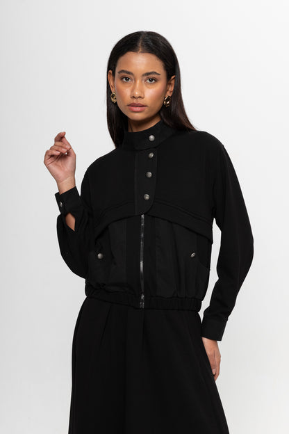 SİYAH  OYSHO ÖNÜ PATLI ETEK TAKIM