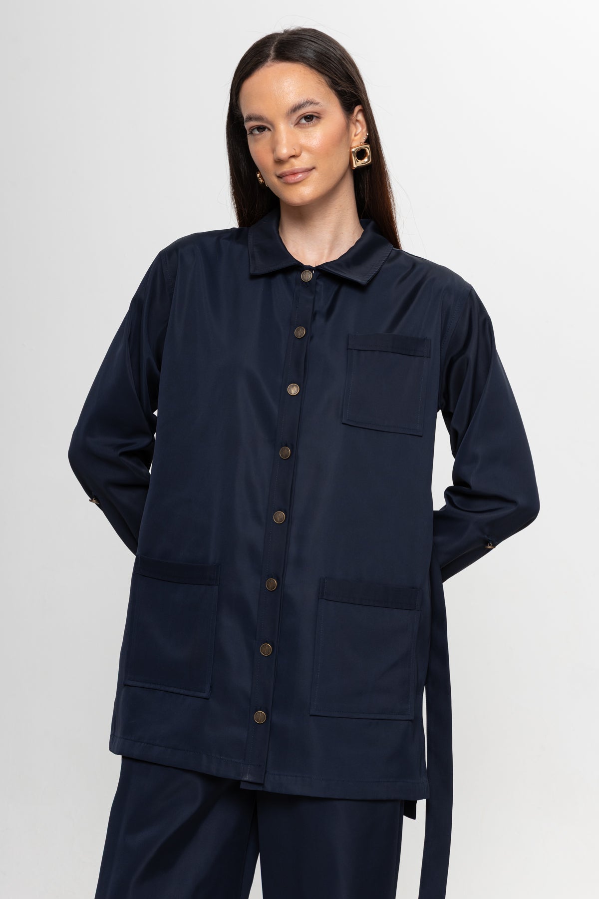 LACİVERT ÜÇ CEPLİ PANTOLON TAKIM