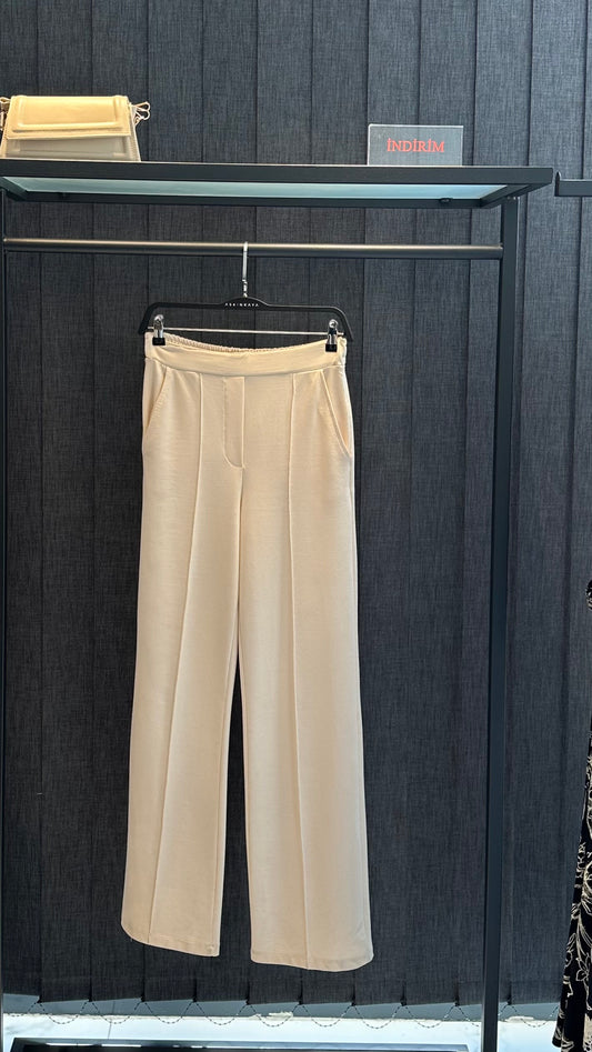 KREM NERVÜRLÜ BOL PAÇA PANTOLON