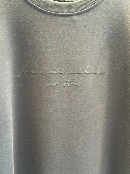 ANTRASİT PARLAK TANATON BASKILI BASİC SWEAT