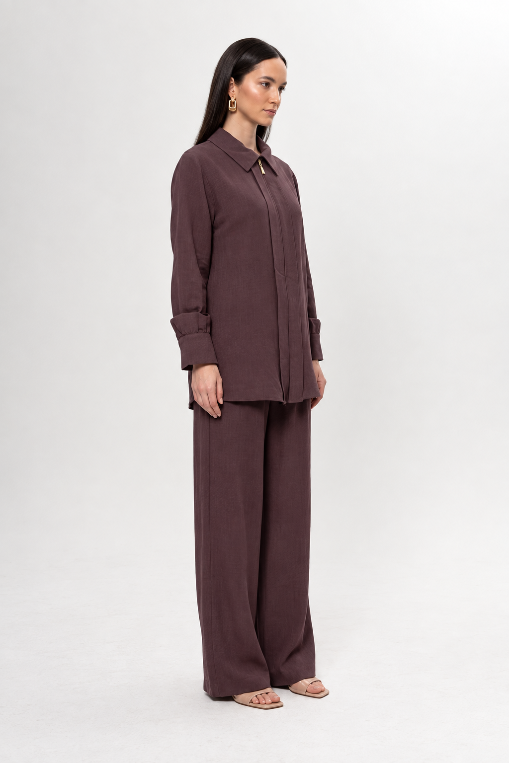 MÜRDÜM BELİ KEMERLİ PANTOLON TAKIM
