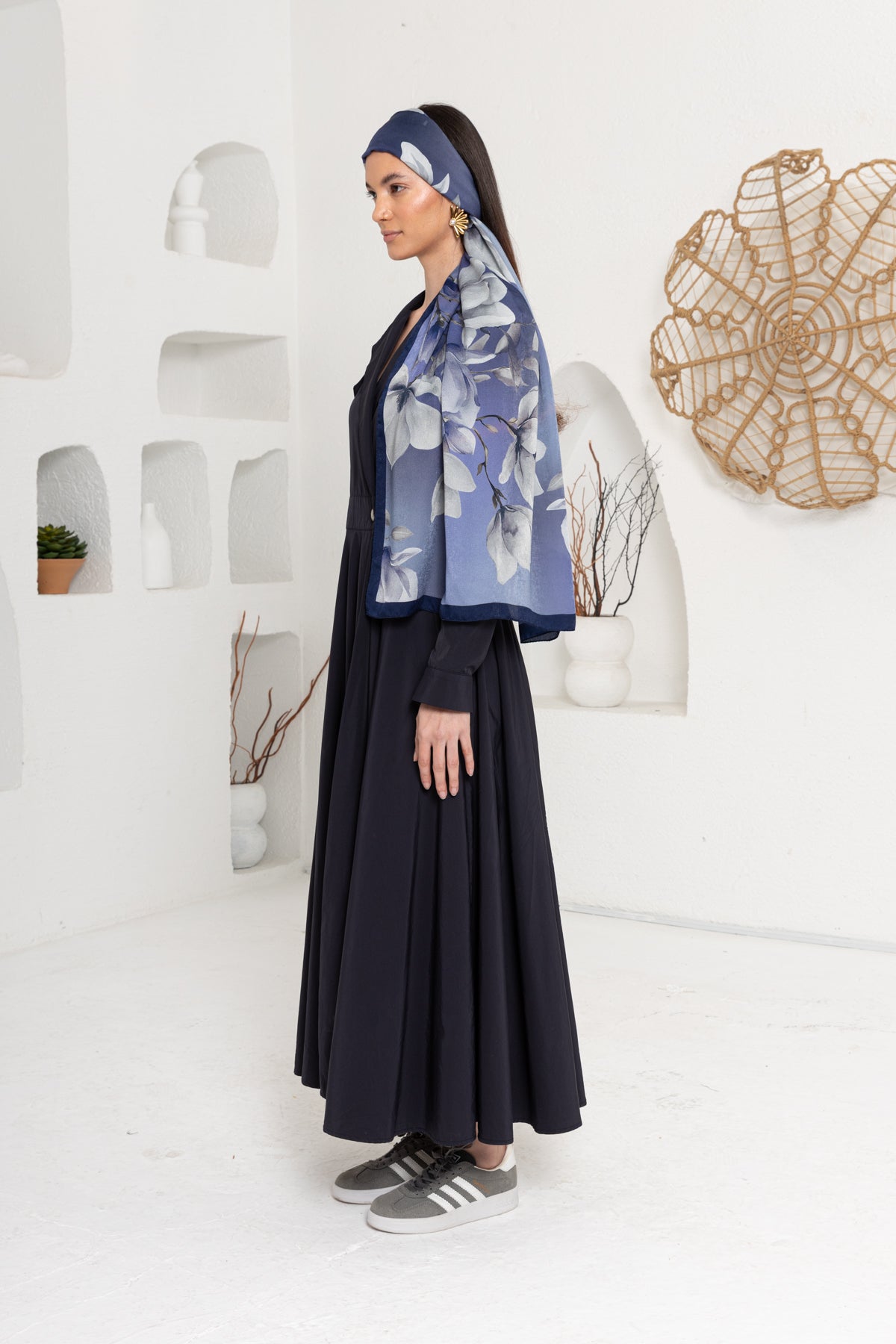 LACİVERT APOLET DETAY TRENÇ ELBİSE