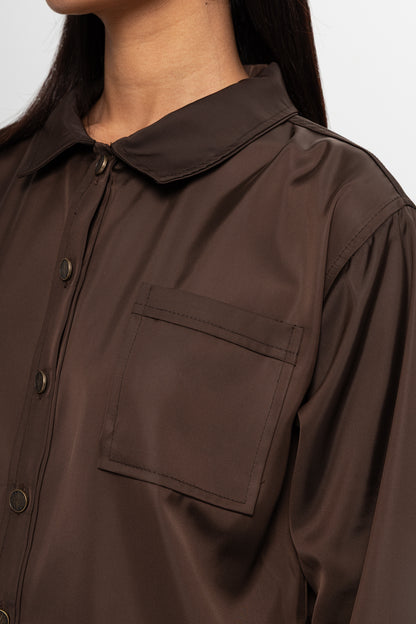 KAHVERENGİ  ÜÇ CEPLİ PANTOLON TAKIM