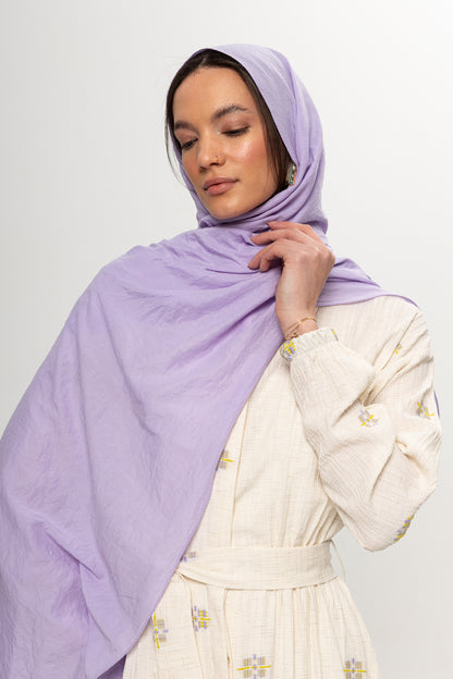 LİLA DÜZ RENK ŞAL