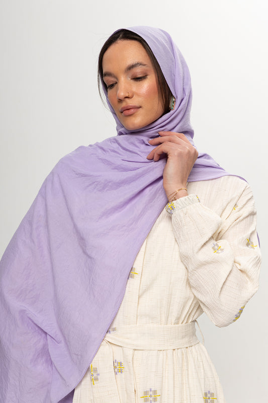 LİLA DÜZ RENK ŞAL