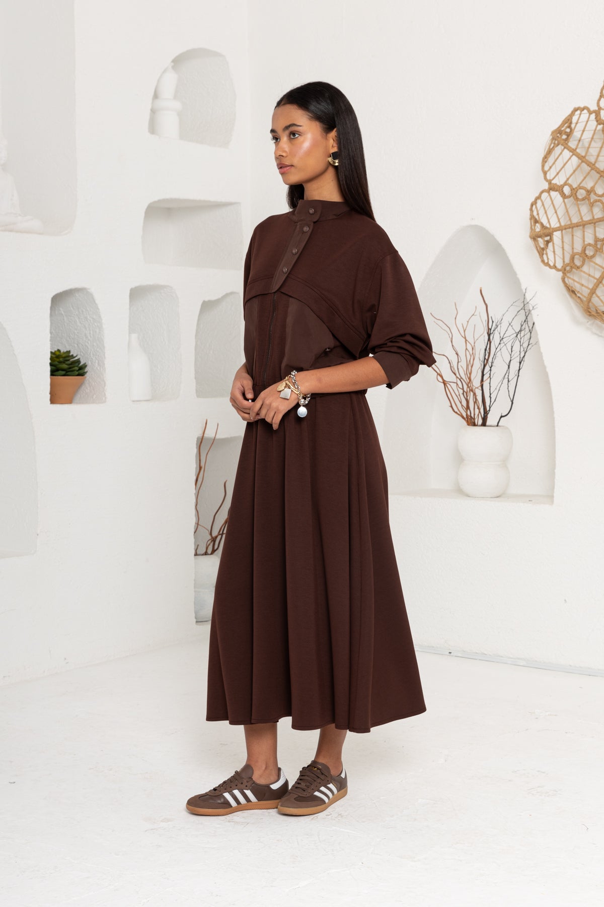 KAHVE OYSHO ÖNÜ PATLI ETEK TAKIM