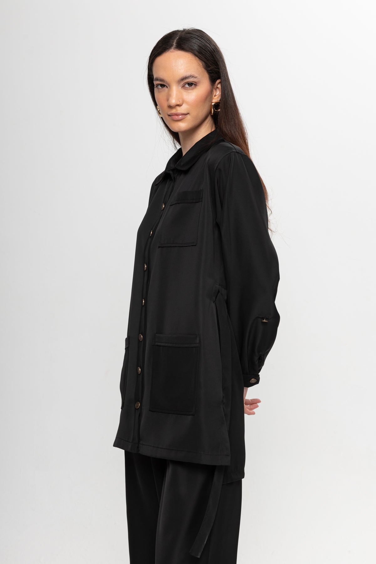 SİYAH  ÜÇ CEPLİ PANTOLON TAKIM