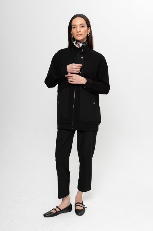 SİYAH  OYSHO ÖNÜ PATLI PANTOLON TAKIM