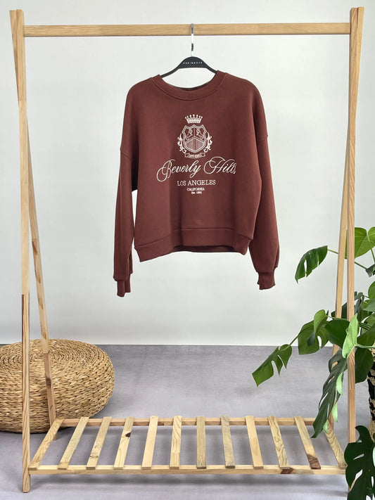 KAHVERENGİ BEVERLY HILLS SWEATSHIRT - ASKINKAYA