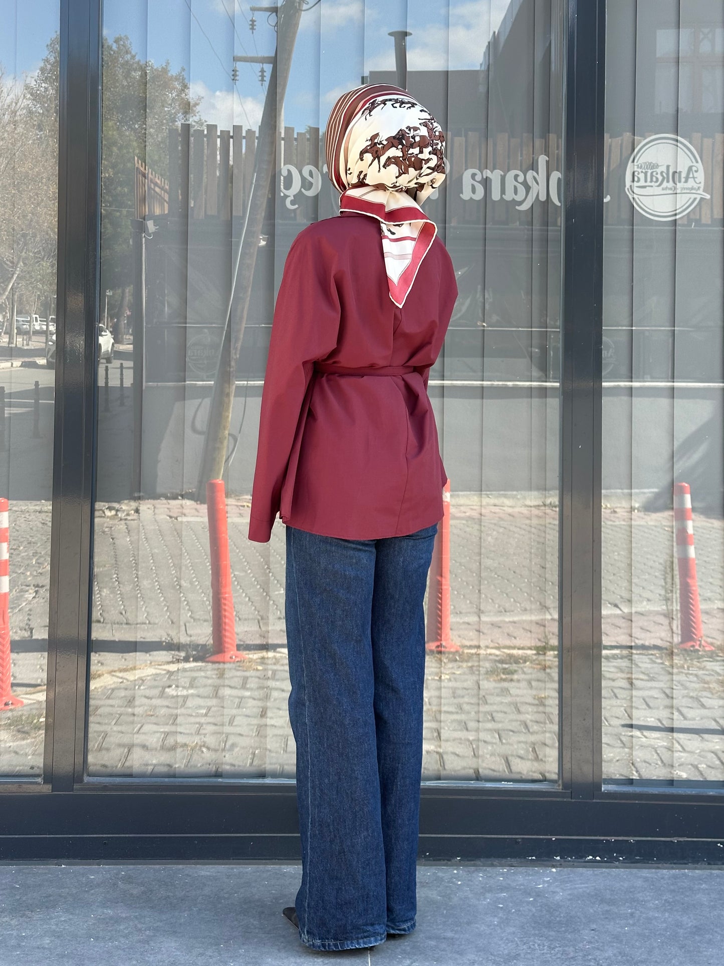 BORDO KEMER DETAYLI GÖMLEK