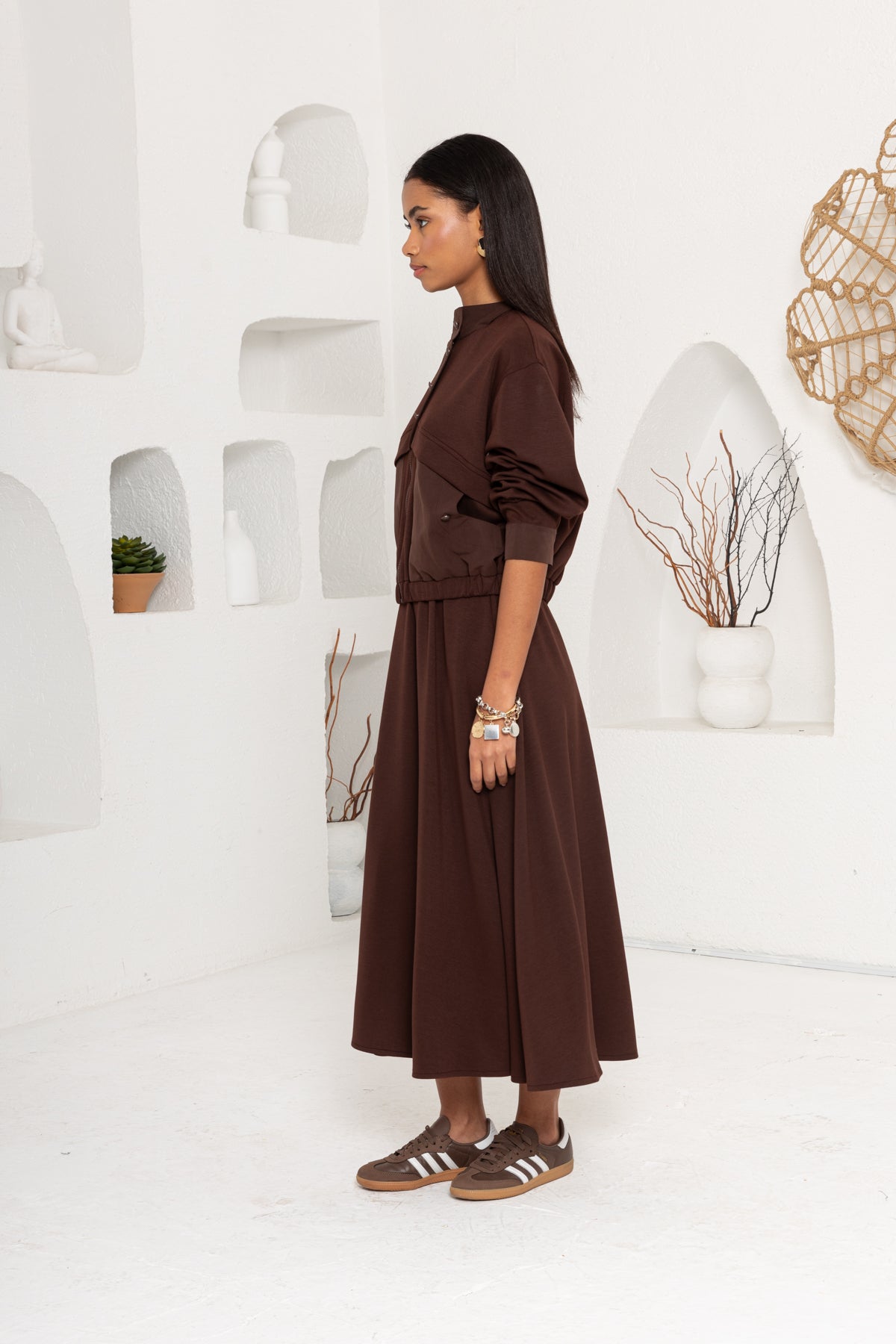 KAHVE OYSHO ÖNÜ PATLI ETEK TAKIM